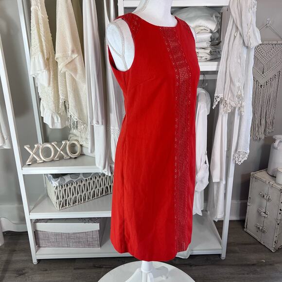 Nine West women's size 4 sheath dress orangish red. Coastal fun #0971 - Picture 5 of 15